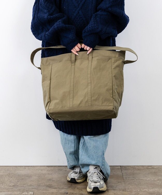 NIZYU KANO 【はまじコラボ】Airyトート Lサイズ カーキ