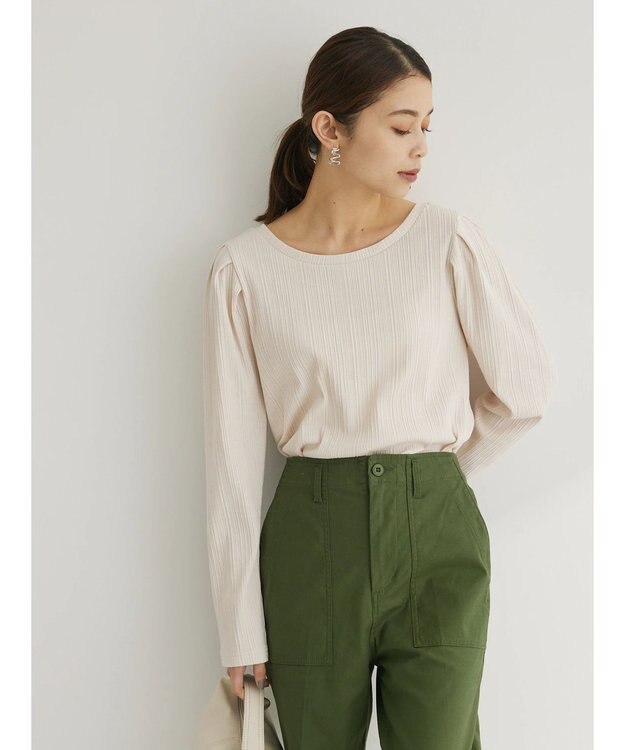 Green Parks 前後２ＷＡＹパワショルリブプルオーバー Light Beige