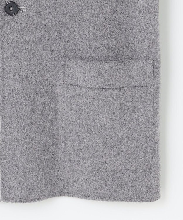 J.PRESS LADIES 【リバーシブル】ウールナイロン リバー フーデッドコート ライトグレー系