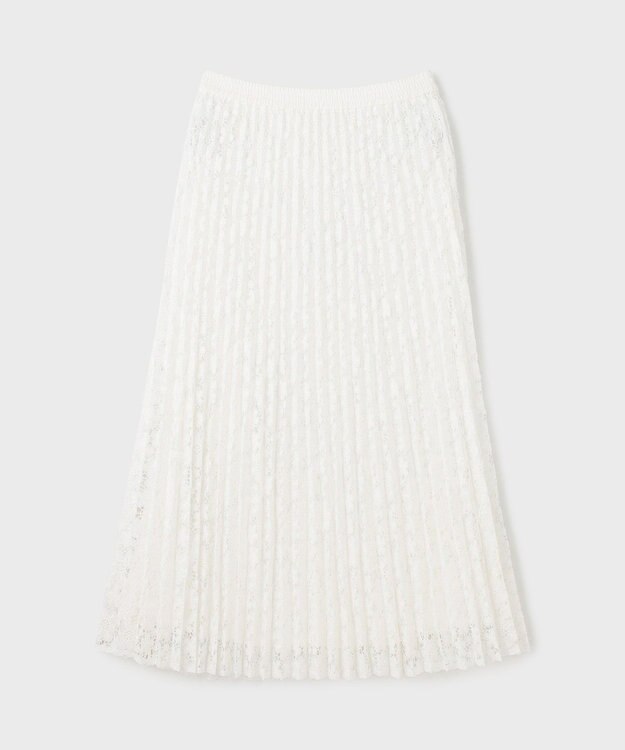 GRACE CONTINENTAL レースプリーツスカート ホワイト