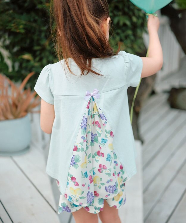 ANY KIDS 接触冷感 しろくま バックシャン Tシャツ ミント×フルーツ