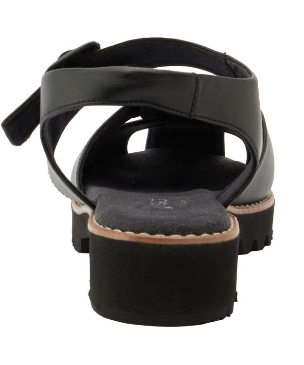 ASICS WALKING ペダラ ソフトラギッドサンダル レディース 2E ブラック系