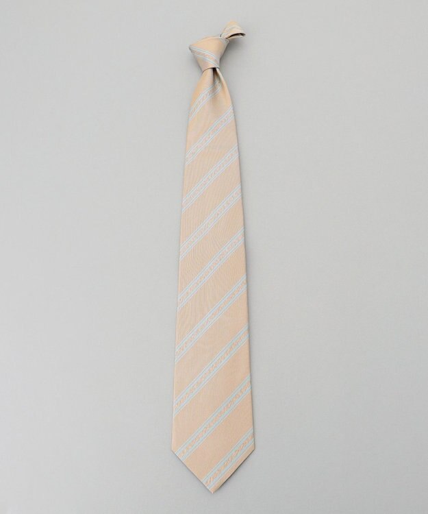 GOTAIRIKU Fermo Fossati_レジメンタル ネクタイ ベージュ系1