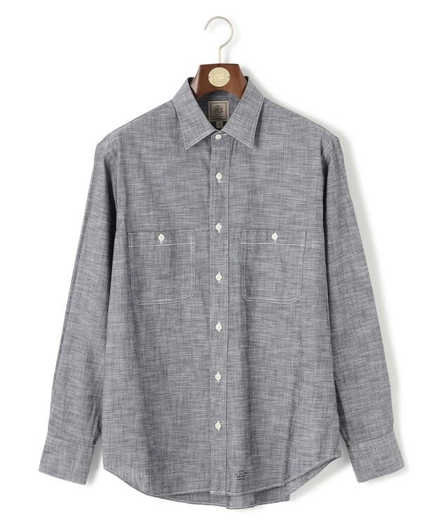 J.PRESS MEN 【洗える】コットンダンガリー シャツ / レギュラー ブラック系