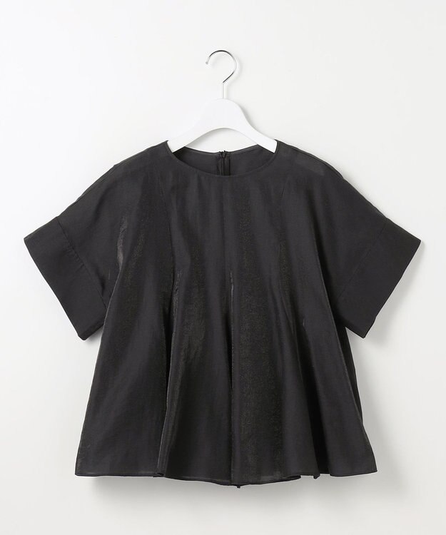 自由区 ブライトシアーシャンブレー ブラウス ブラック