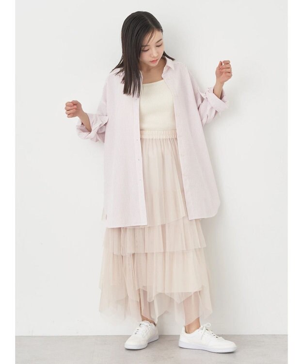 earth music&ecology サッカーレギュラーシャツ Pink