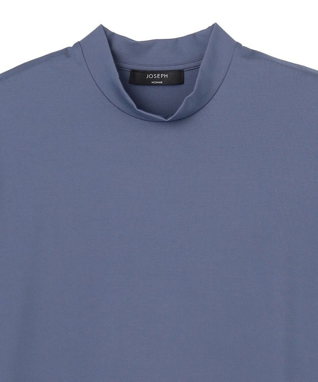 JOSEPH HOMME 新色追加【機能素材】ハイゲージベアスムース　モックネックＴシャツ ダルブルー系