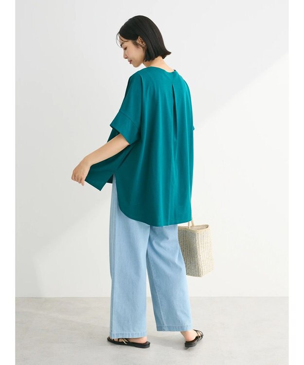 Green Parks 汗染み防止ドルマンバックタックプルオーバー Blue Green