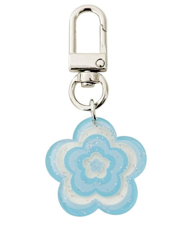 WEGO カラフルフラワーキーホルダー サックス