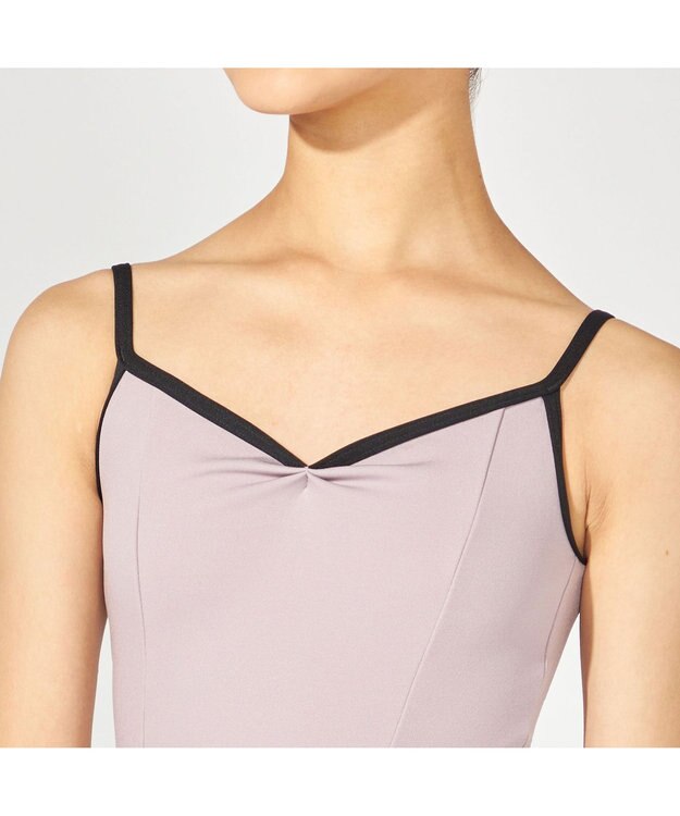 Chacott キャミソールレオタード グレイッシュライラック