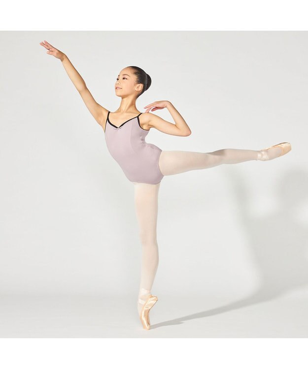 Chacott キャミソールレオタード グレイッシュライラック