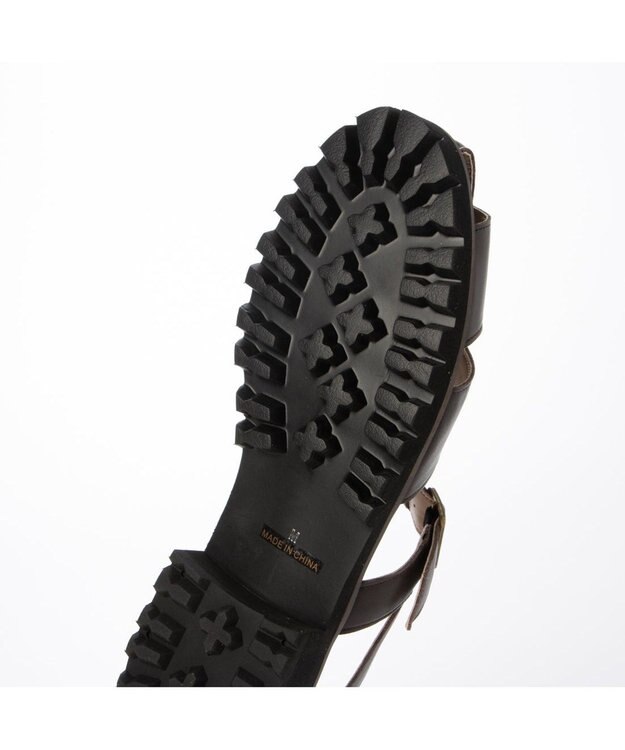 ing <ing>軽量ソールグルカサンダル ダークブラウン