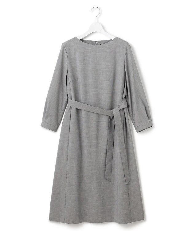 23区 【洗える】TRハウンドトゥース ワンピース ブラック系