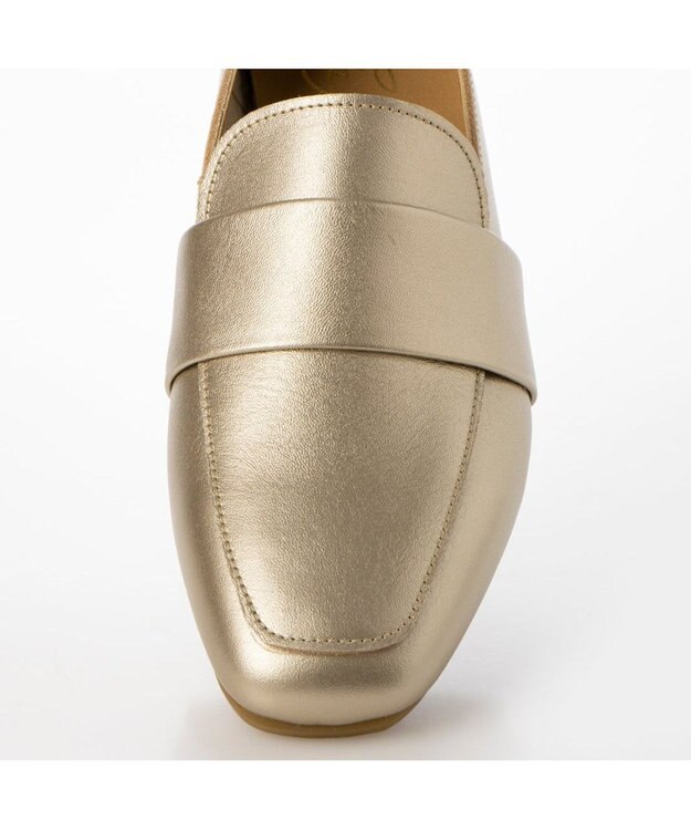 ing <ing>【WEB限定】レザーベルトローファー ゴールド