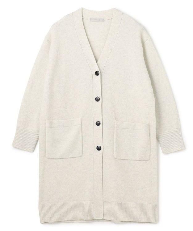 UNFILO 【WEB限定】カシミヤブレンド ロングカーディガン シルバーグレー