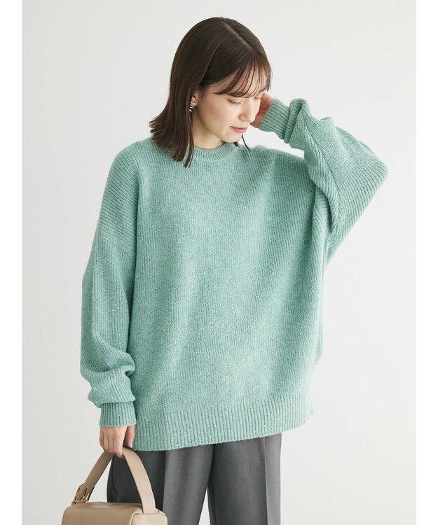 Green Parks ・Ｐｅｔｉｔ　Ｆｌｅｕｒ　ラメ＆スパンコールニット Green