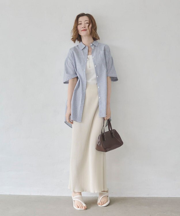 WEGO USPOLOハーフスリーブシャツ ブルーストライプ