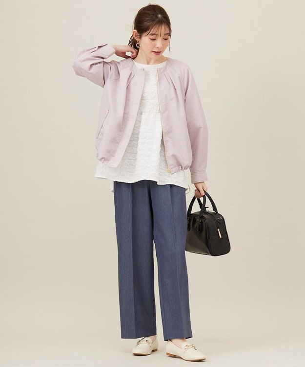 ANY SIS 【撥水・UVカット・花粉ガード】2WAYラグランフーディ ブルゾン アイスピンク