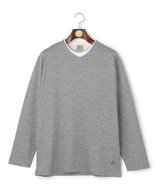 J.PRESS MEN 【WEB・一部店舗限定】フェイクレイヤード ロングスリーブTシャツ ライトグレー系