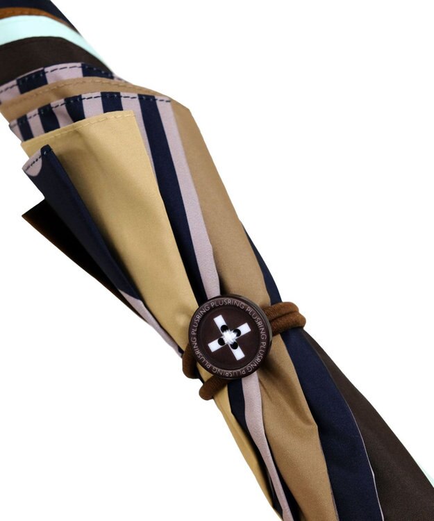 +RING 【プラスリング】【数量限定】 UNISEX 雨傘（長）60cm BRN T1201 ブラウン