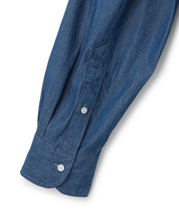 J.PRESS YORK STREET 【UNISEX】クレイジーパターン デニムシャツ ブルー系8