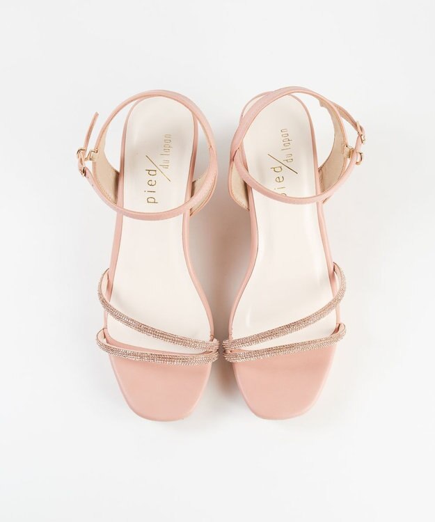 BONTRE 【pied du lapan/ピエドラパン】ビジューベルトウエッジサンダル/50756ZI ピンク