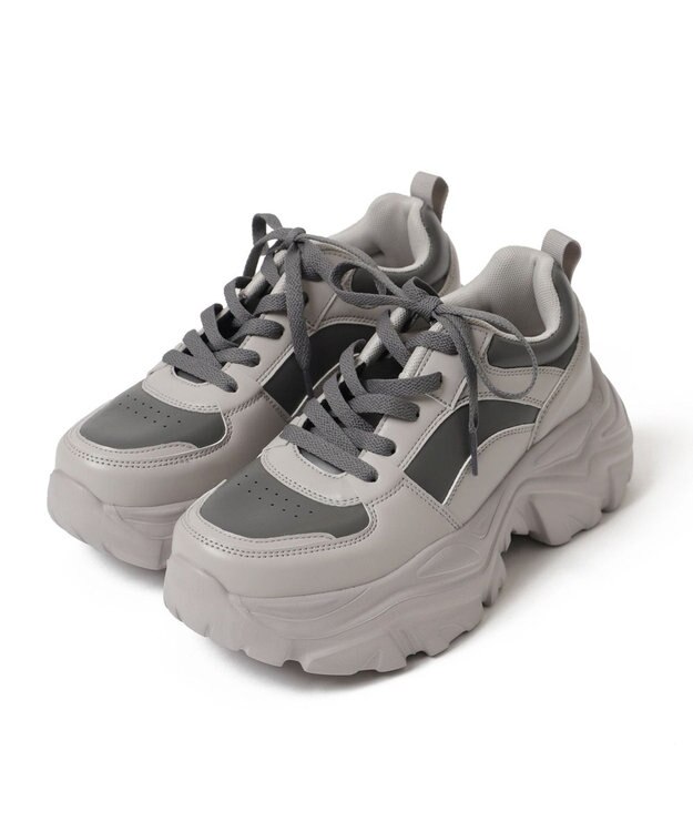 WEGO 厚底ボリュームダッドスニーカー グレーその他