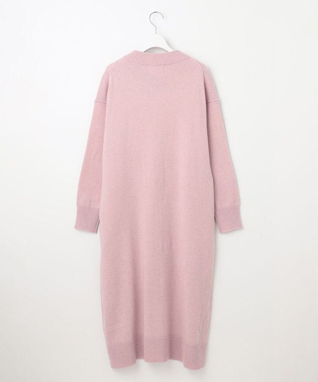23区 S 【SLOW/一部店舗限定】ニットトータル Vネック ワンピース ピンク系