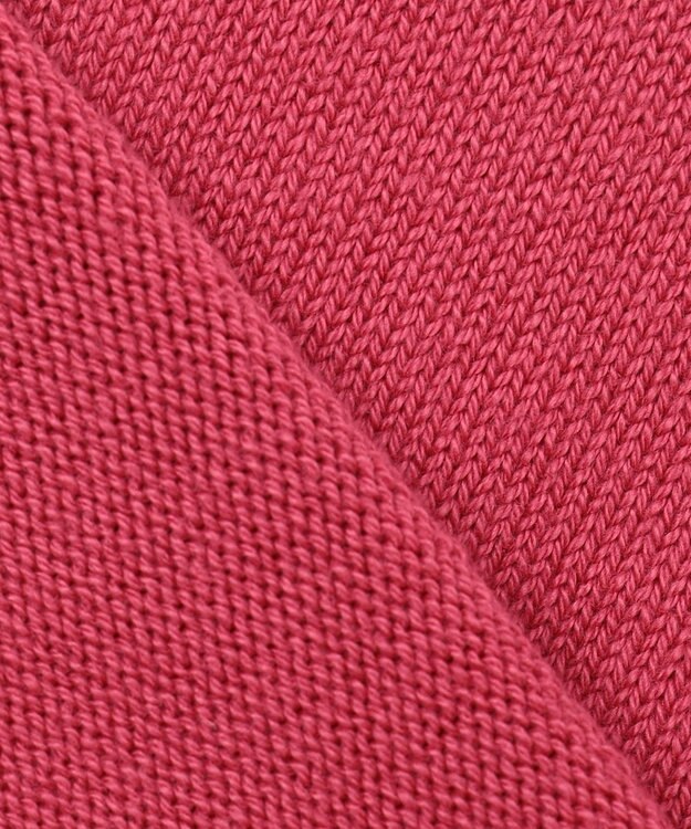 組曲 コットンカシミヤ混 クルーネックニット ラズベリー系