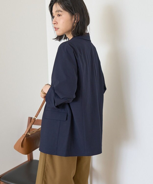 AMERICAN HOLIC イージーケアWテーラードジャケット Navy