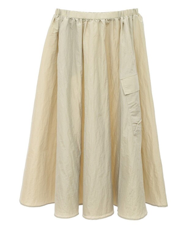 CRAFT STANDARD BOUTIQUE ナイロンワークギャザースカート Beige