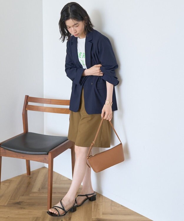 AMERICAN HOLIC イージーケアWテーラードジャケット Navy