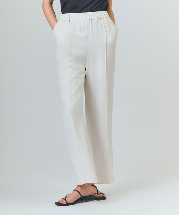 GRACE CONTINENTAL トリアセワイドイージーパンツ ホワイト