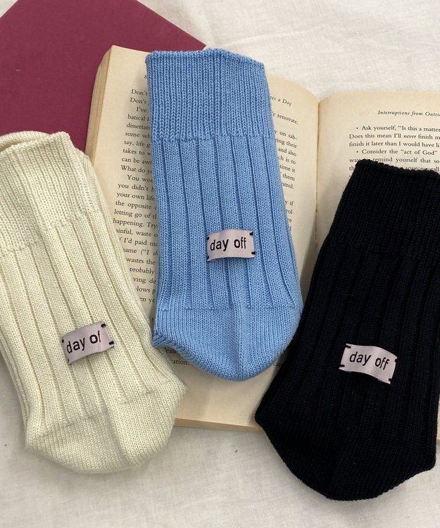 WEGO バックデザインクルーソックス サックス