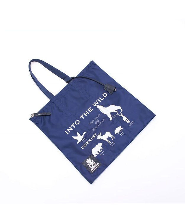 A.D.M.J. 【撥水高密度ナイロン】デービス/オリタタミバッグM NAVY