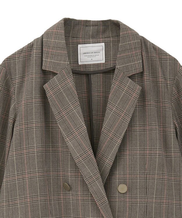 AMERICAN HOLIC イージーケアWテーラードジャケット Check