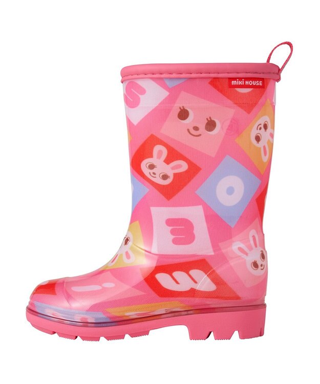 MIKI HOUSE HOT BISCUITS 【ミキハウス】【13-19cm】 レインブーツ ピンク