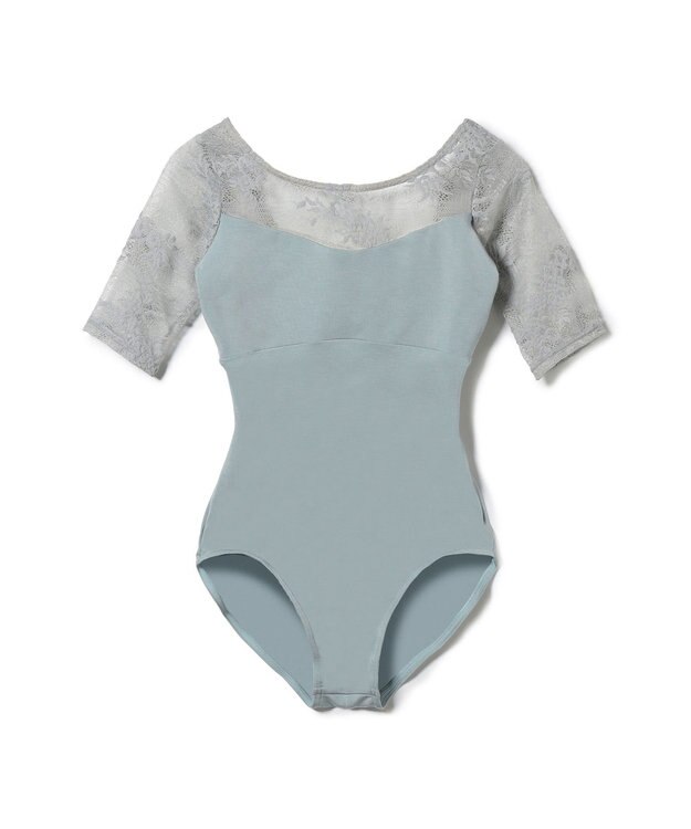 Chacott ハーフスリーブレオタード アクアグリーン