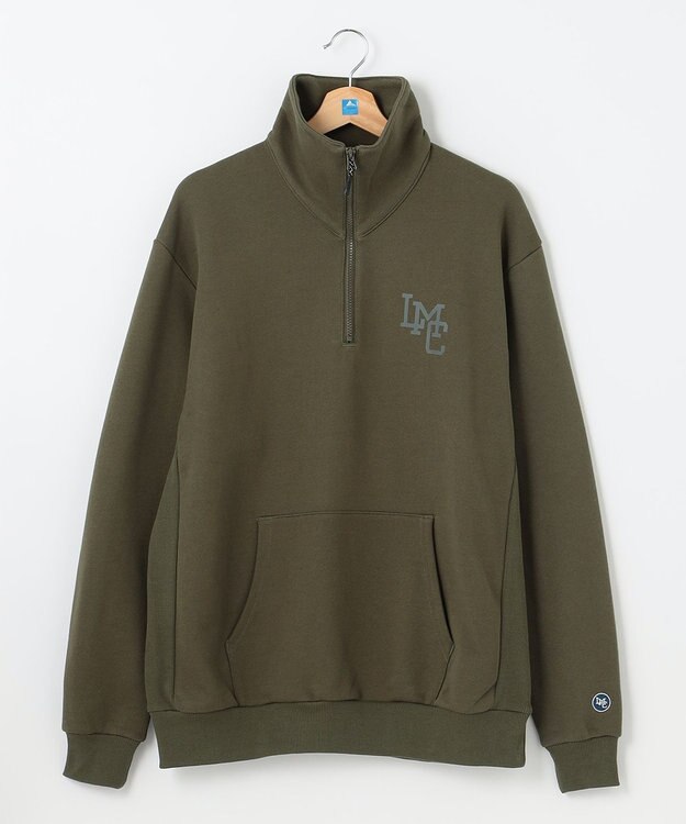 SHARE PARK LADIES 【UNISEX】MVS裏毛ハーフジップスウェット（S・Mサイズ） カーキ