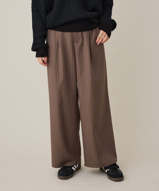 CRAFT STANDARD BOUTIQUE ピンストライプパンツ Stripe Brown
