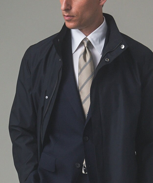 GOTAIRIKU 【防水/軽量/シワになりにくい】ラスタードビーメモリーラミネーションコート_スタンドカラー(24年モデル) ネイビー系8