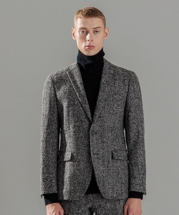 JOSEPH HOMME ライトツイディーブークレ　ジャケット ライトグレー系