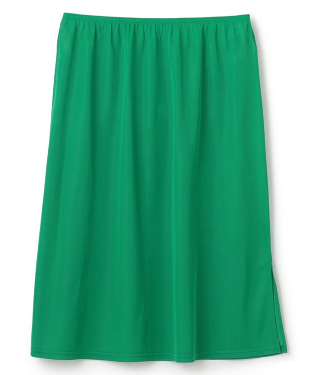 UNFILO 【洗える】リネンレーヨン カフタンワンピース グリーン