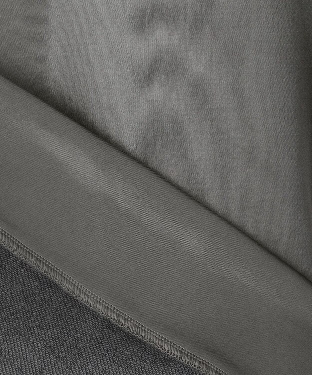 ICB 【洗える】サテンボンディング ジップアップパーカー チャコール系