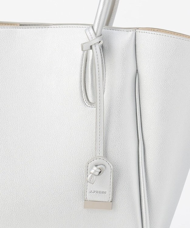 J.PRESS LADIES 【3点セット・A4サイズ収納可】クラシック マトリョーシカ トートバッグ シルバー系