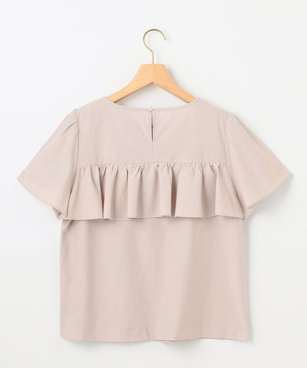 組曲 ツイルジャジー フリルカットソー ピンクグレージュ系