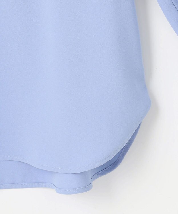 ANY SIS 【洗える】フリルネックスタンド ブラウス ライトブルー