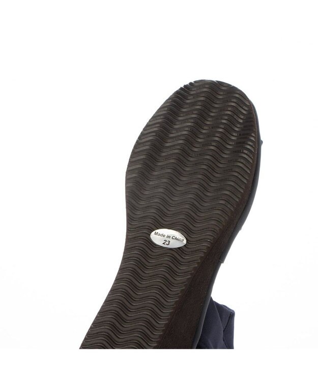 MODE ET JACOMO <D'ICI>ストレッチクロスウェッジサンダル ネイビー