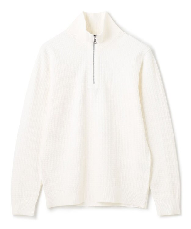 JOSEPH HOMME 【WEB限定】ヴィスコースリンクス　ハーフジップニット ホワイト系