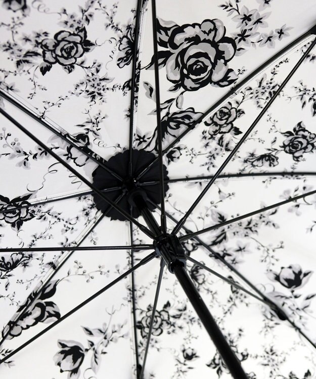 +RING レディース向け プラスリング 雨傘（長）60cm FLW T1258 2重張り傘 黒